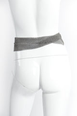 Vintage Anthony Ferrara Metal Mesh Crossover Glass Buckle Belt on Mannequin Back at Recess LA