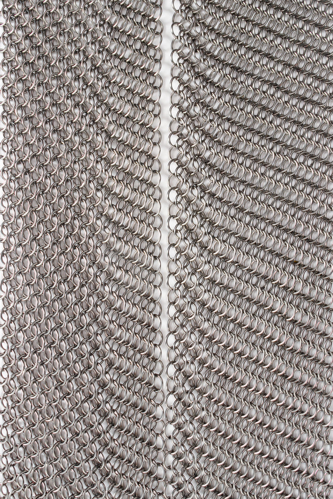 Vintage Anthony Ferrara Metal Mesh Crossover Glass Buckle Belt Detail at Recess LA