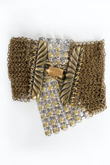 Vintage Anthony Ferrara Ring Mesh Swarovski Bracelet Flat Back at Recess Los Angeles