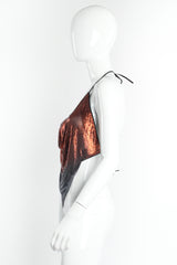 Vintage Anthony Ferrara Element Ombré Pointed Metal Mesh Halter on Mannequin side at Recess LA