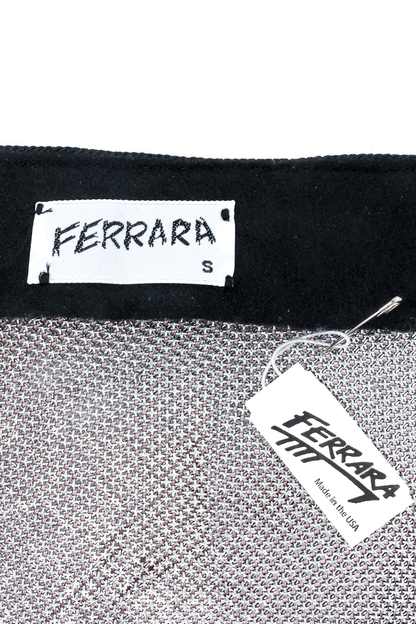 Vintage Anthony Ferrara Element Ombré Pointed Metal Mesh Halter label hangtag at Recess LA
