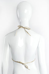 Vintage Anthony Ferrara Metal Mesh Bikini Bra Top on Mannequin Back at Recess LA