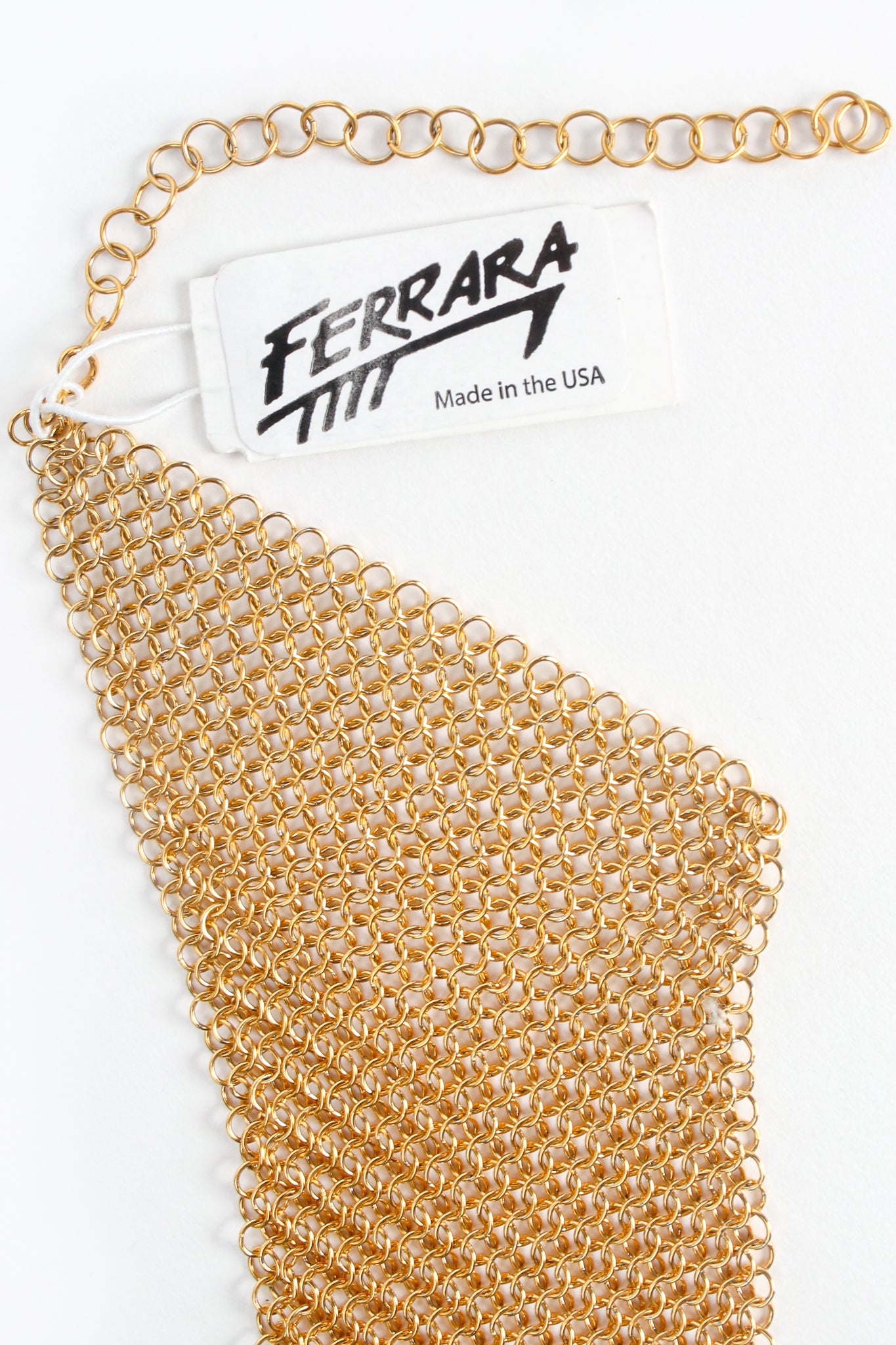 Vintage Anthony Ferrara Swarovski Crystal Pavé Point Collar Necklace hangtag at Recess Los Angeles