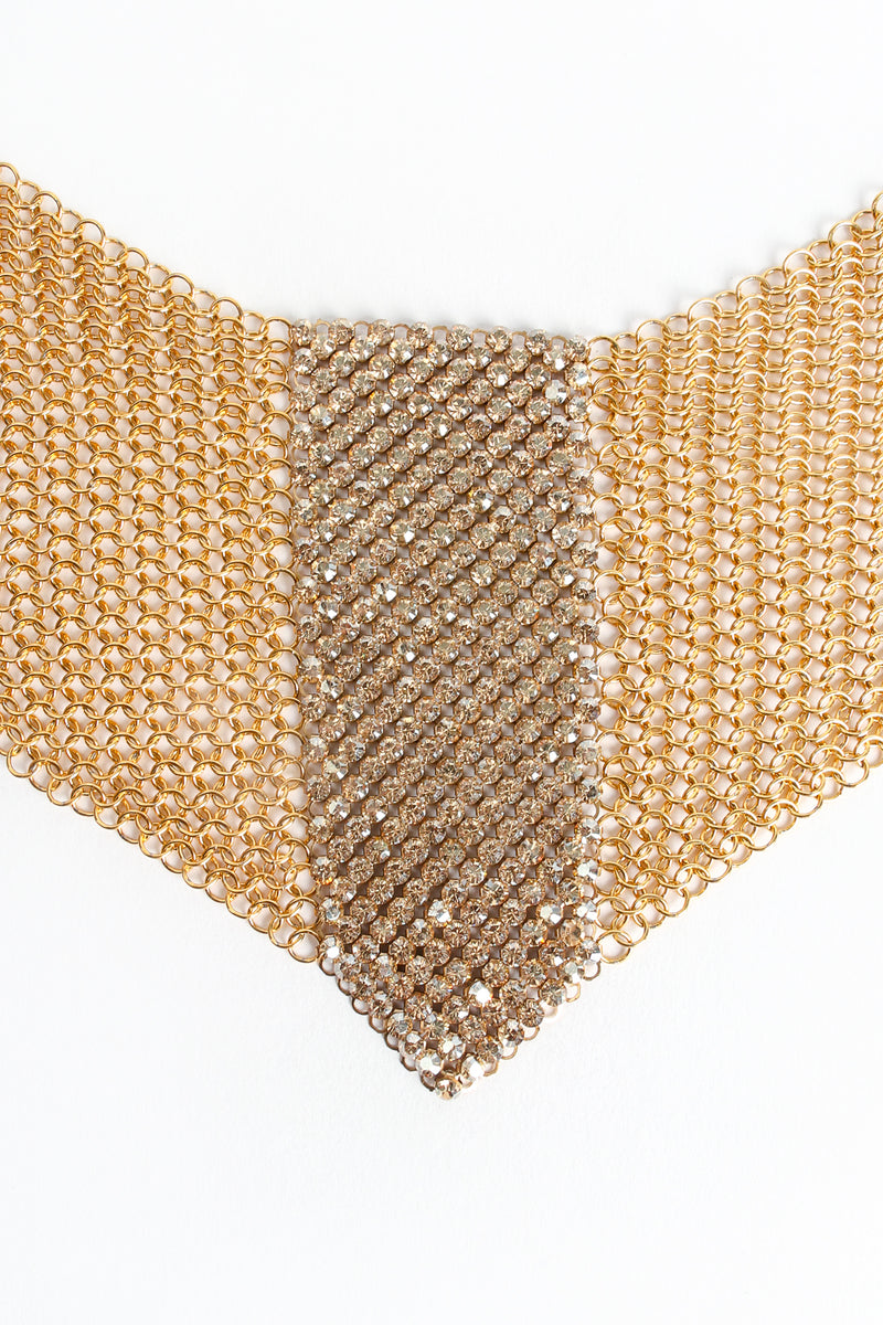Vintage Anthony Ferrara Swarovski Crystal Pavé Point Collar Necklace detail at Recess Los Angeles