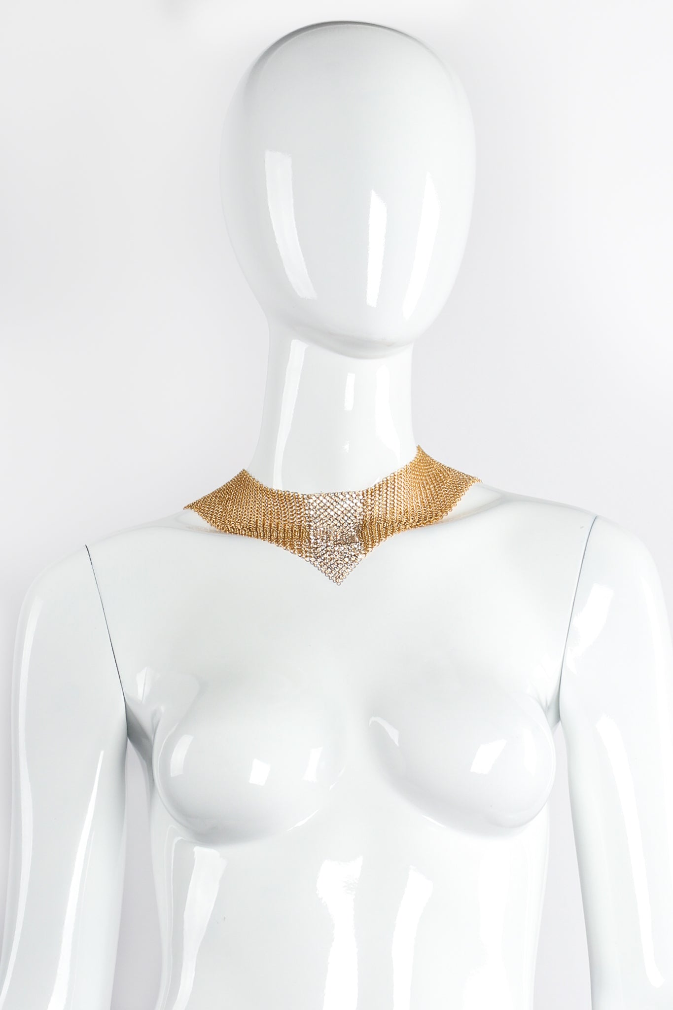 Vintage Anthony Ferrara Swarovski Crystal Pavé Point Collar Necklace on Mannequin at Recess LA