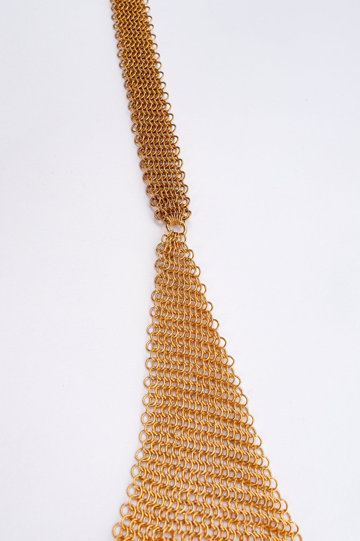 Vintage Anthony Ferrara 6-Strand Long Ring Mesh Necklace at Recess Los Angeles