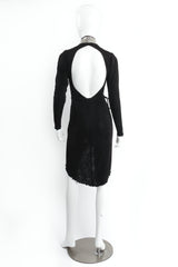 Vintage Anthony Ferrara Backless Choker Plunge Wrap Dress on Mannequin back at Recess Los Angeles