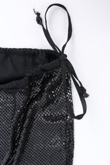 Vintage Ferrara Glossy Metal Mesh Mini Skirt waist tie @ Recess LA