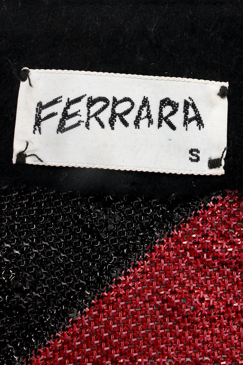 Vintage Anthony Ferrara Swarovski Color Block Metal Mesh Halter Top Label at Recess LA