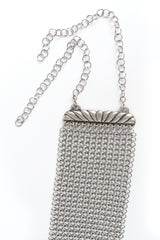 Vintage Anthony Ferrara Swarovski Point Drop Pewter Mesh Choker extenders at Recess LA