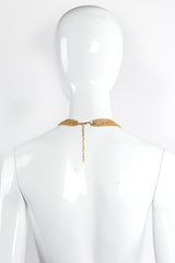 Vintage Anthony Ferrara Ring Mesh Swarovski Bar Choker on Mannequin Back at Recess LA