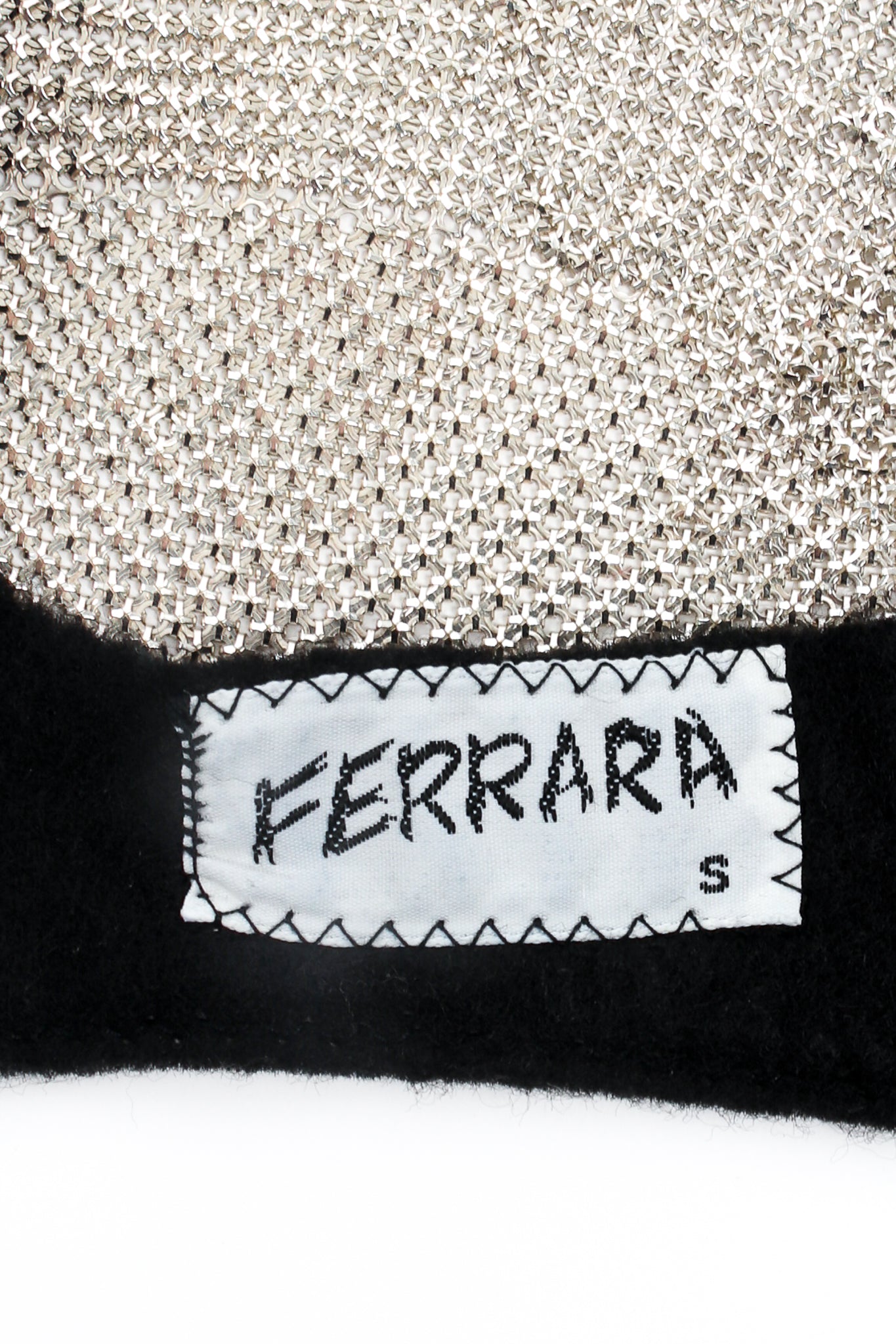 Vintage Anthony Ferrara Mesh Monikini Cutout Halter Gown label at Recess Los Angeles