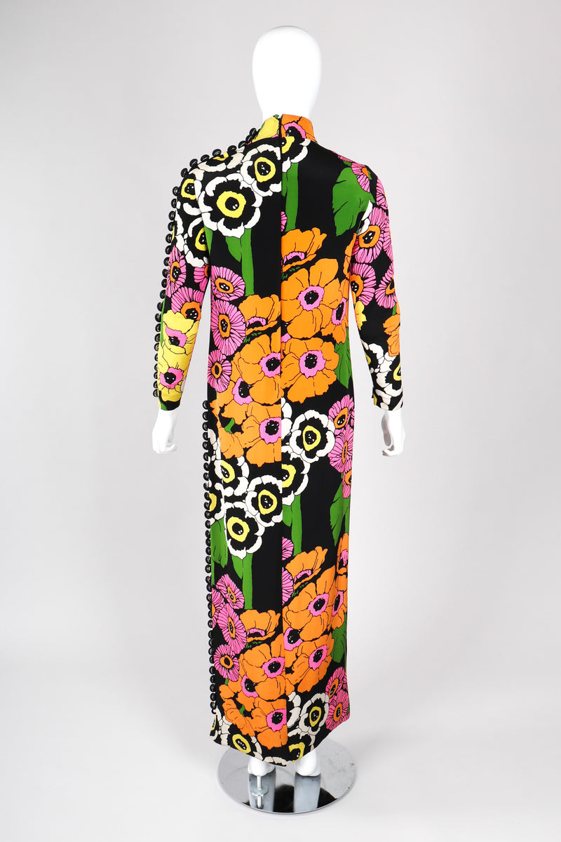 Recess Los Angeles Vintage Fiandaca Technicolor Floral Pop Column Shift Dress