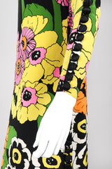 Recess Los Angeles Vintage Fiandaca Technicolor Floral Pop Column Shift Dress