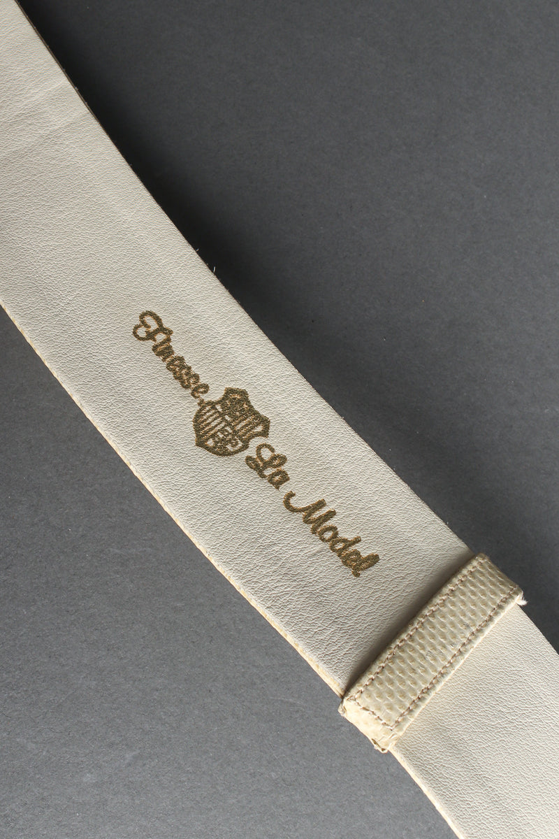 snakeskin slide belt by Finesse LaModel label @recessla