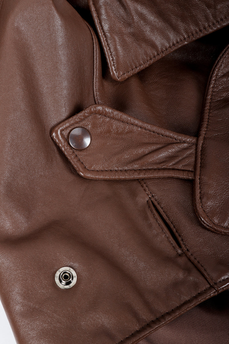 Vintage Firenze Santa Barbara Leather jacket waist tab