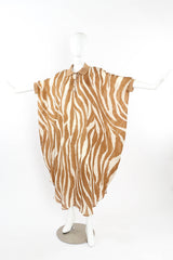 Vintage Flora Kung Free Feathered Print Dress mannequin front spread out arms @ Recess LA