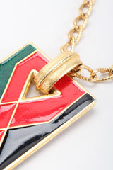 Recess Los Angeles Vintage Florenza 1970s Mod Enamel X Plate Gucci Pendant