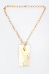 Recess Los Angeles Vintage Florenza 1970s Mod Enamel X Plate Gucci Pendant