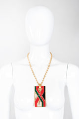 Recess Los Angeles Vintage Florenza 1970s Mod Enamel X Plate Gucci Pendant