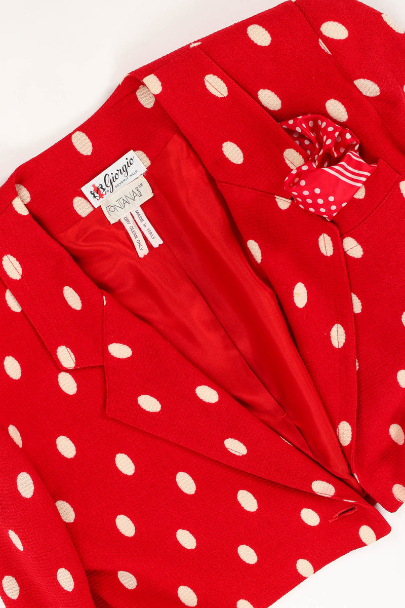 Vintage Fontana Red Polka Dot Bolero & Dress Set blazer flat @ Recess Los Angeles