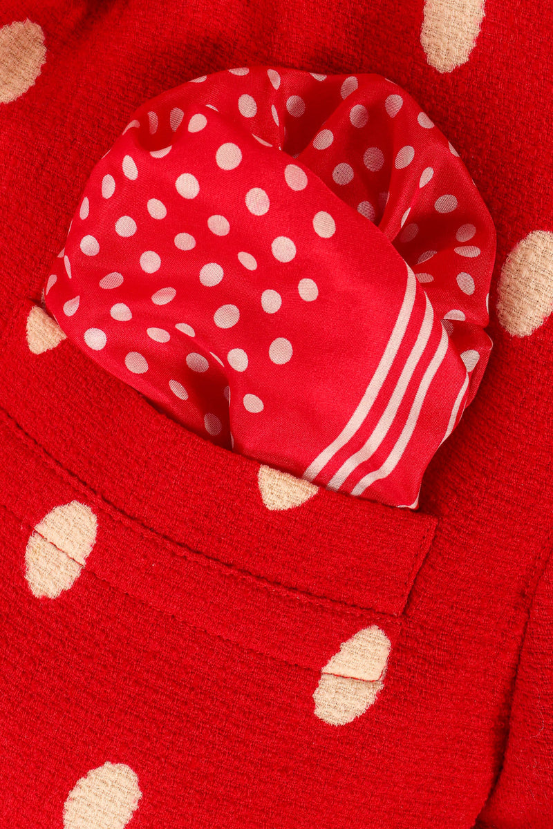 Vintage Fontana Red Polka Dot Bolero & Dress Set pocket square/scarf @ Recess Los Angeles