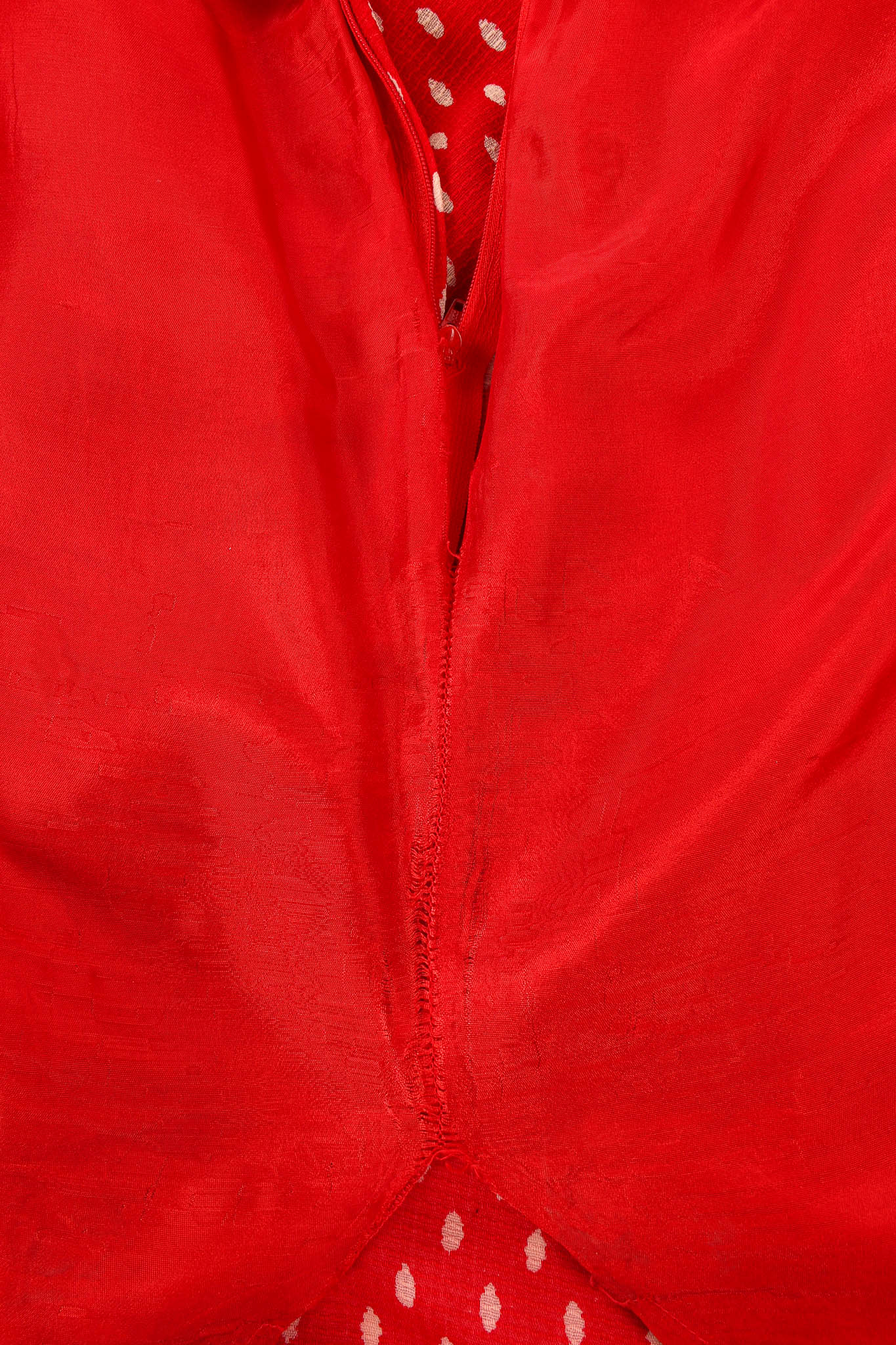 Vintage Fontana Red Polka Dot Bolero & Dress Set dress seam deatching @ Recess Los Angeles