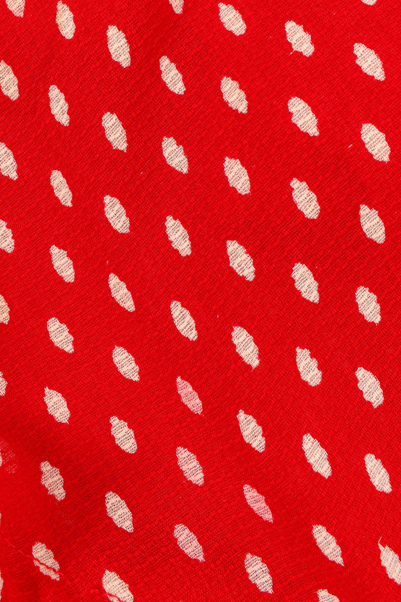 Vintage Fontana Red Polka Dot Bolero & Dress Set print close  @ Recess Los Angeles