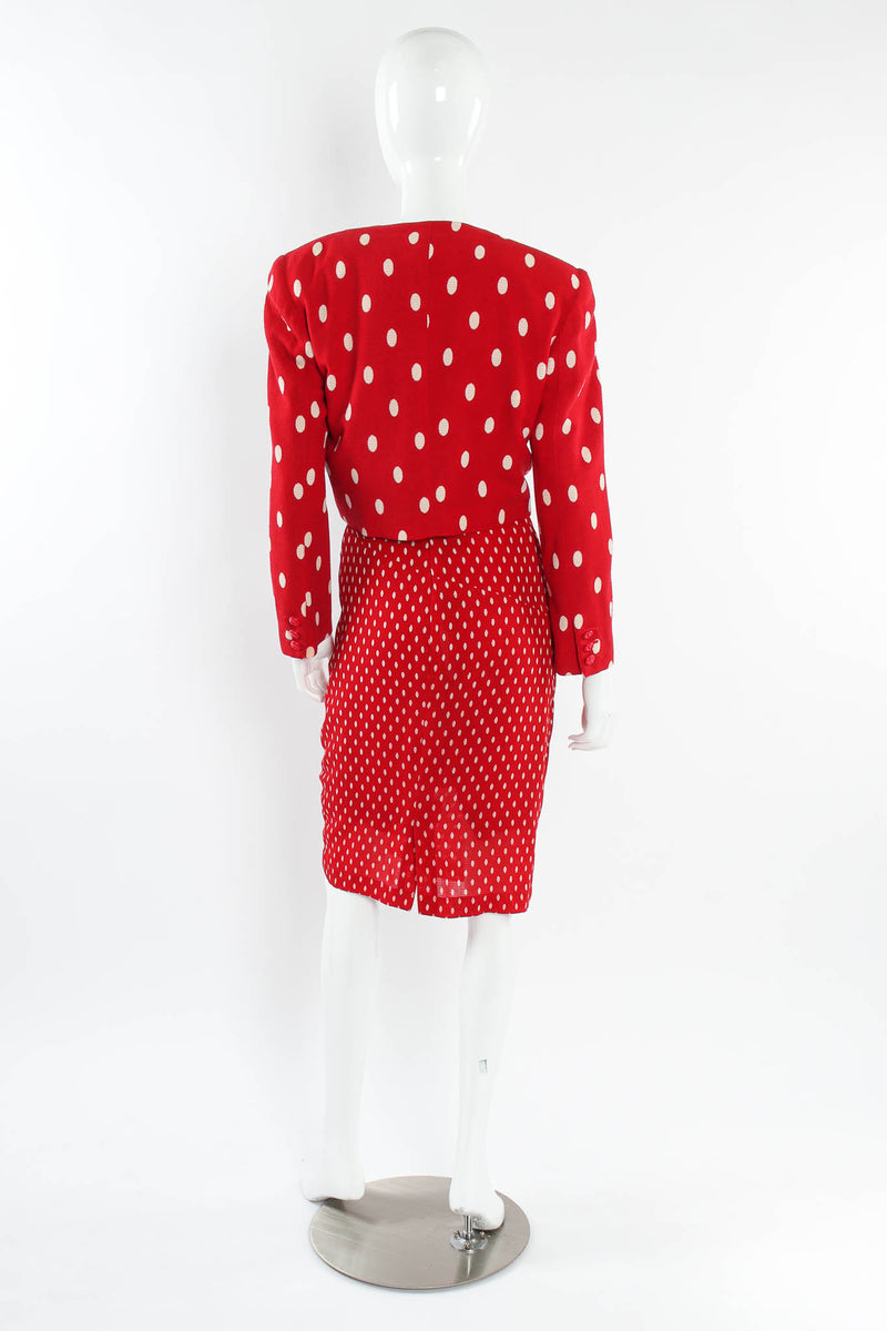 Vintage Fontana Red Polka Dot Bolero & Dress Set mannequin back set @ Recess Los Angeles