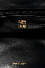 Vintage Frances Patiky Stein Royal Ruched Satin Shoulder Bag signature at Recess Los Angeles