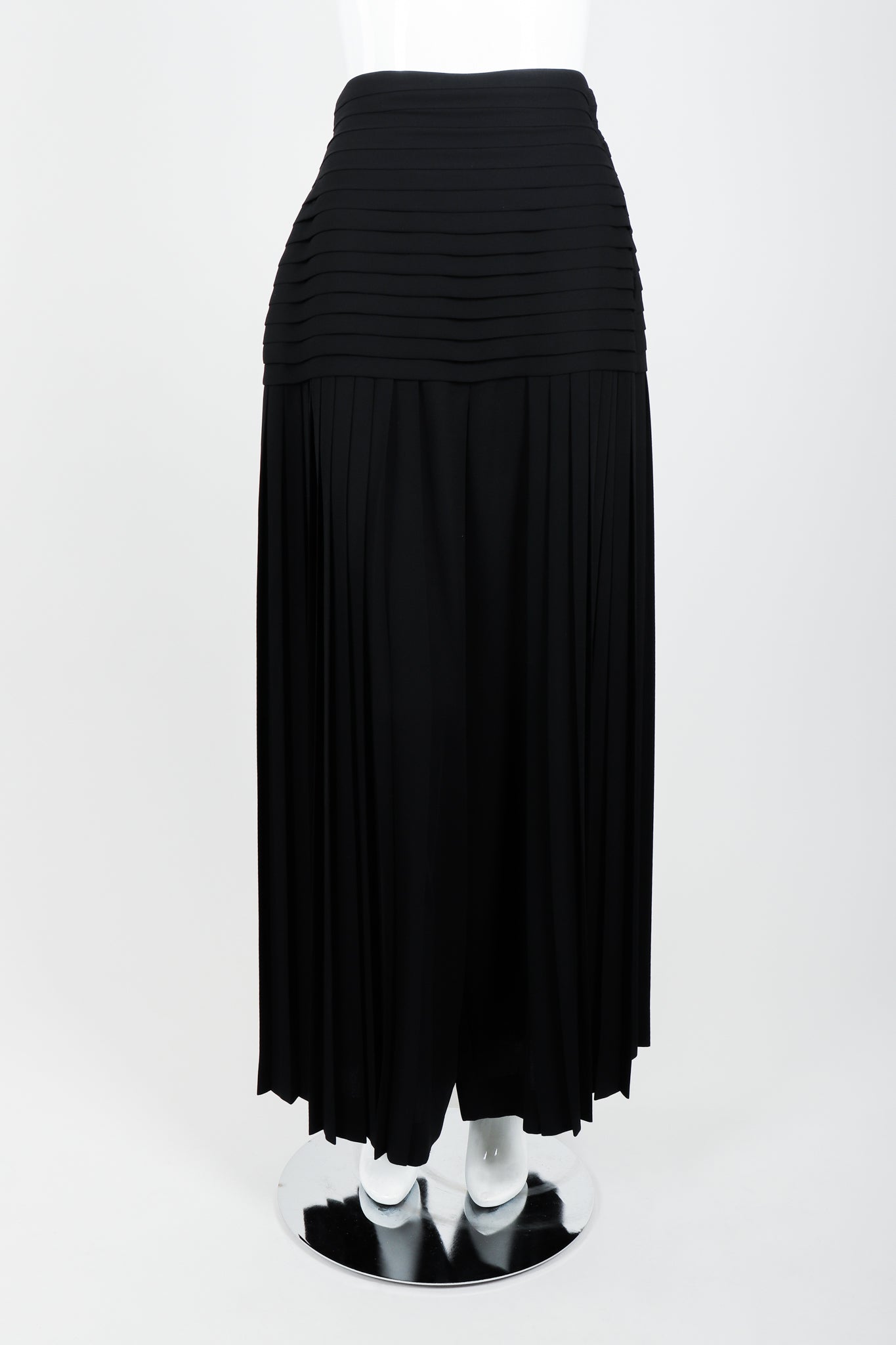 Vintage Frank Usher Pleated Palazzo Pant on Mannequin front at Recess Los Angeles