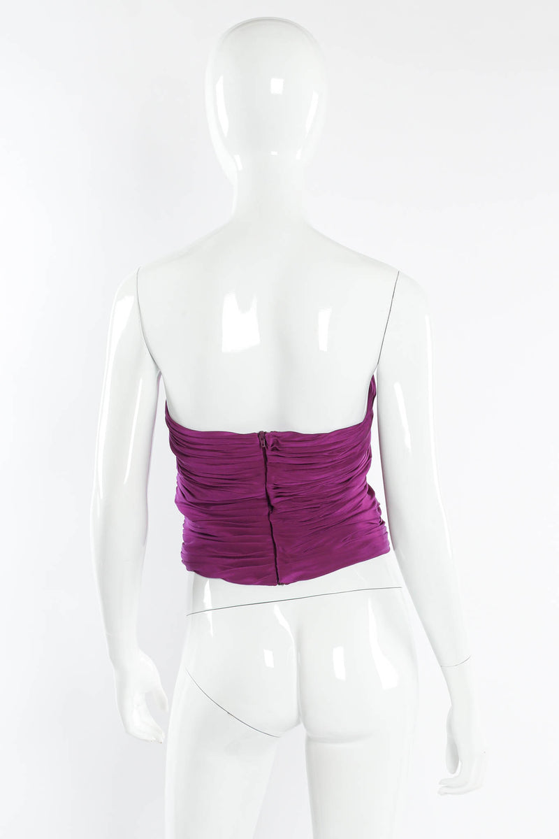 Vintage Genny for Fred Hayman Silk Ruched Tube Top mannequin back @ Recess Los Angeles