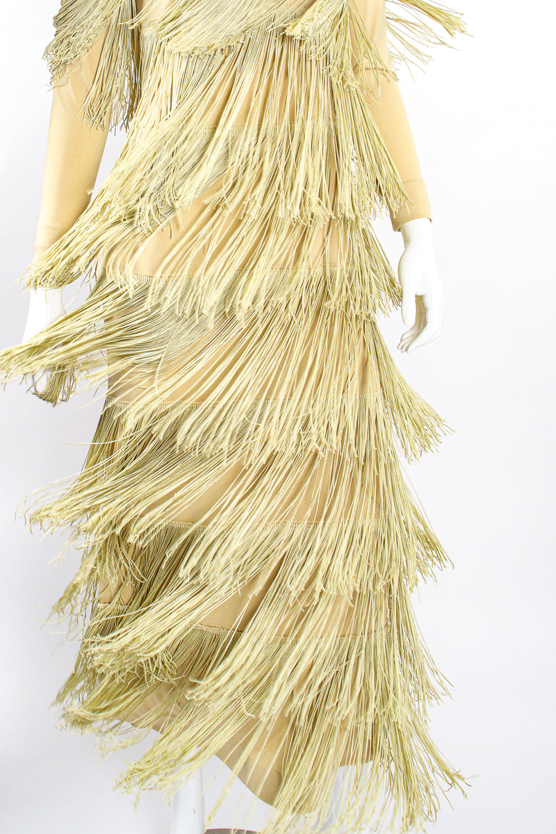 Vintage Fred Perlberg Long Tiered Fringe Dress Recess Vintage Fred Perlberg Long Tiered Fringe Dress Recess