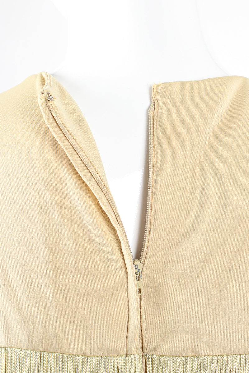 Vintage Fred Perlberg Long Tiered Fringe Dress back zip at Recess Los Angeles