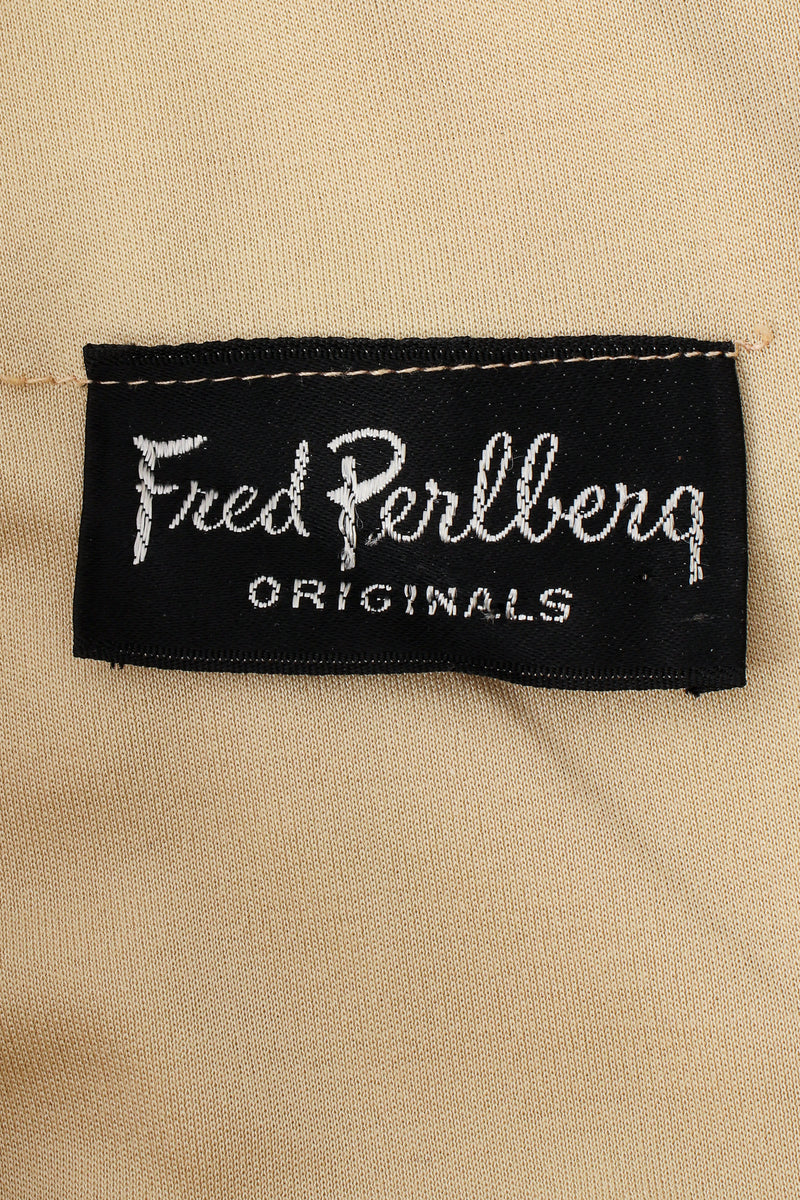 Vintage Fred Perlberg Long Tiered Fringe Dress label at Recess Los Angeles