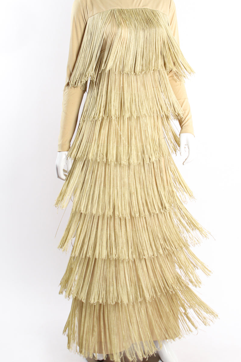 Vintage Fred Perlberg Long Tiered Fringe Dress II Recess Vintage Fred Perlberg Long Tiered Fringe Dress II Recess