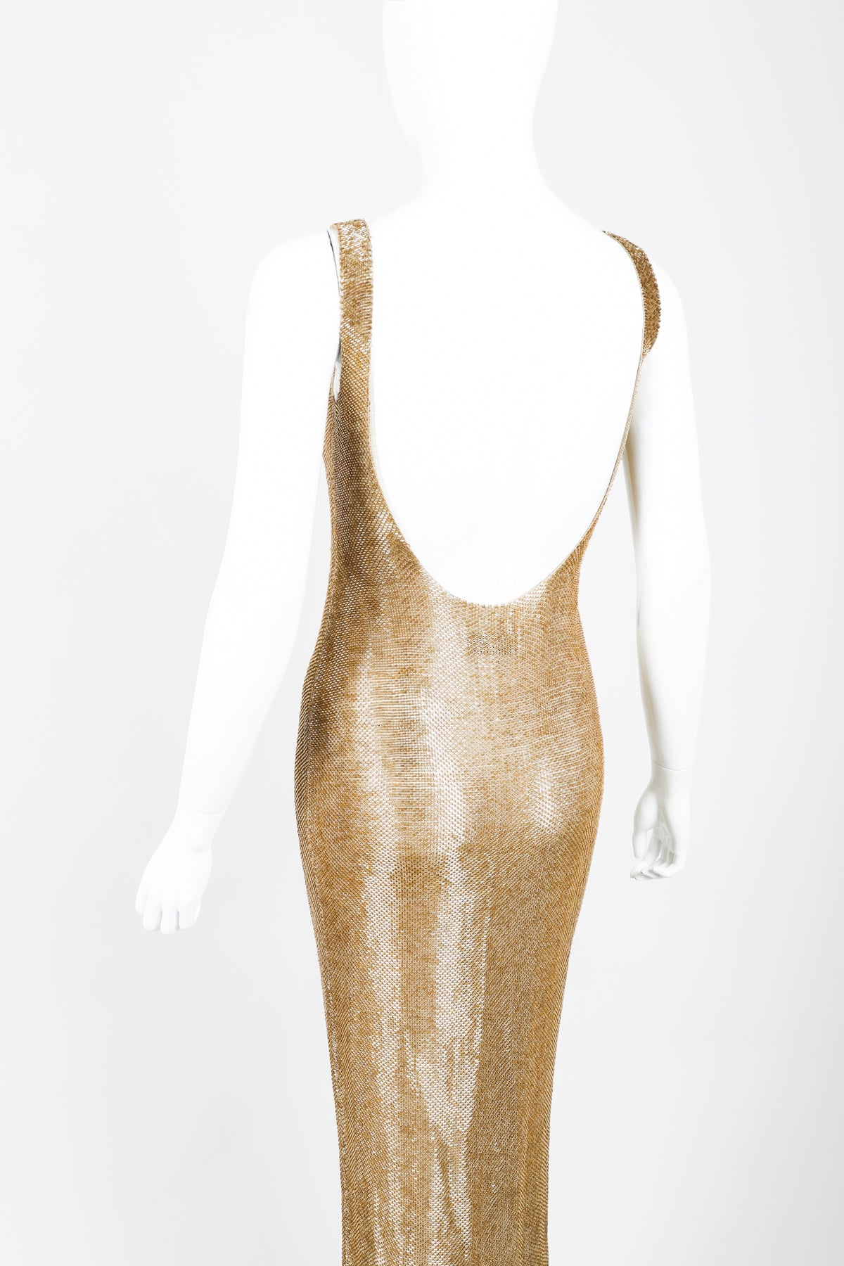 Vintage Fred Hayman Liquid Gold Beaded Gown Recess Vintage Fred Hayman Liquid Gold Beaded Gown Recess
