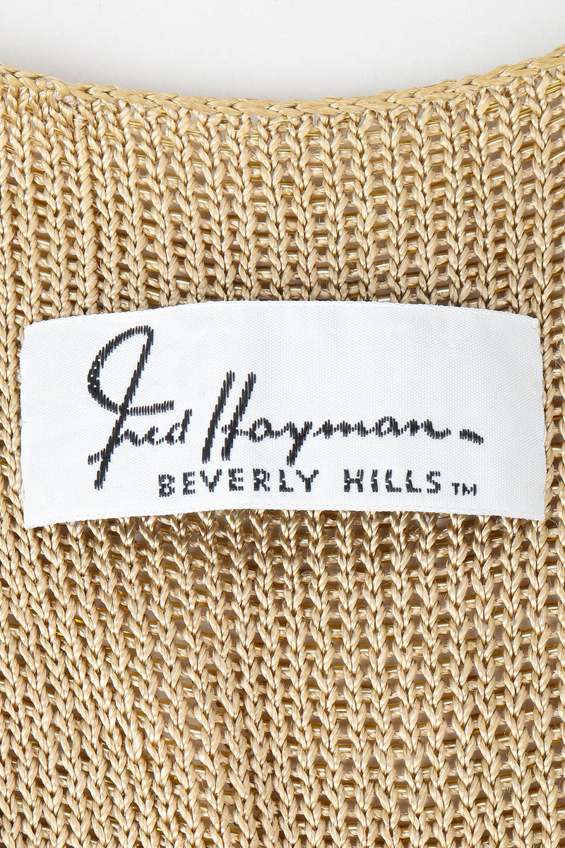 Vintage Fred Hayman label on tan