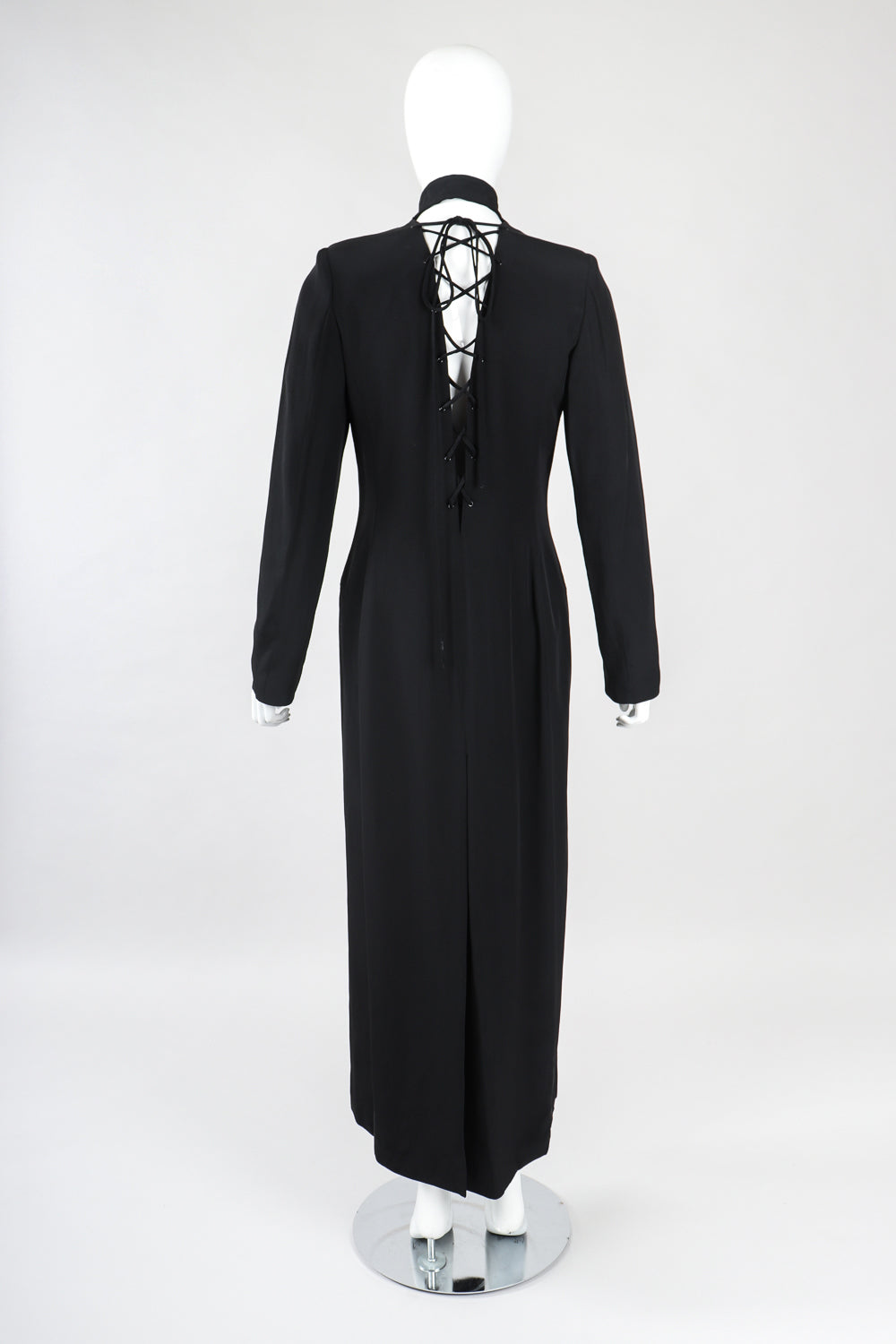 Recess Designer Consignment Vintage Future Ozbek Matrix Maxi Coat Dress Los Angeles Resale