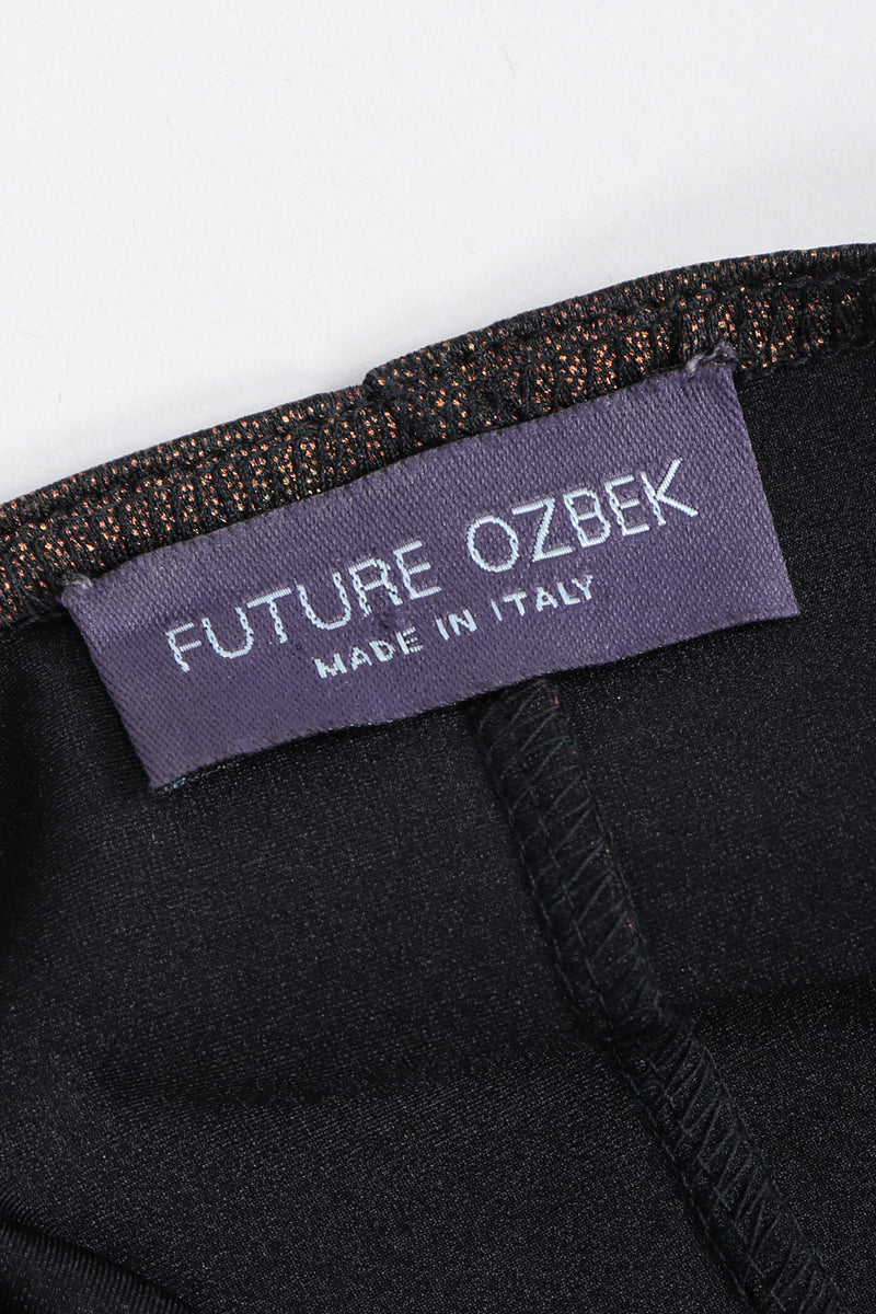 Recess Los Angeles Vintage Future Ozbek Metallic Lingerie Triangle Stretch Slip Dress