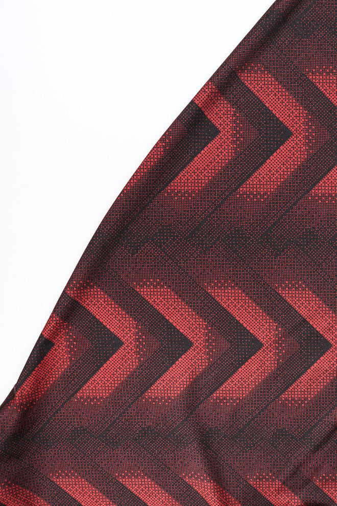 Recess Los Angeles Designer Consignment Vintage Future Ozbek Asymmetrical Chevron Print Stretch Dress