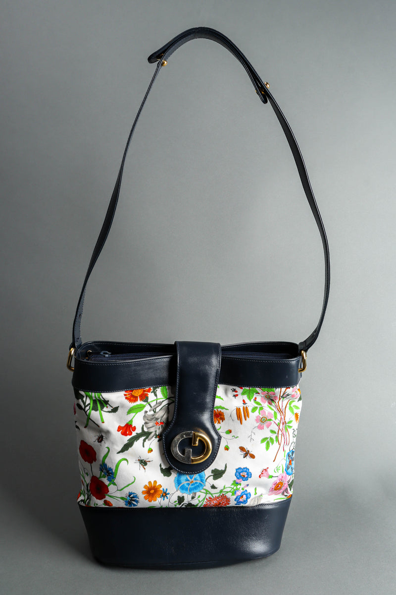 Vintage Gucci 1980s Botanical Flora Bucket Shoulder Bag – Recess