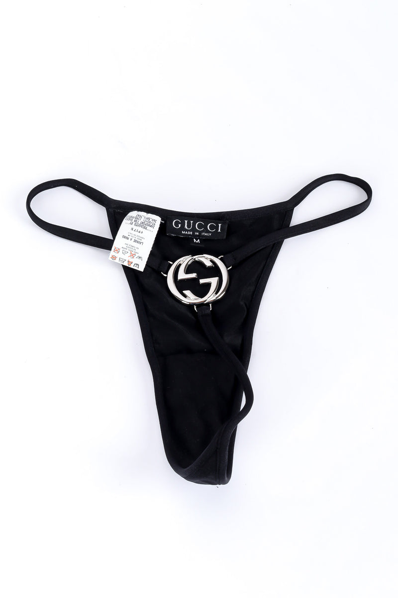 Black g-string by Tom Ford for Gucci flat lay back @recessla