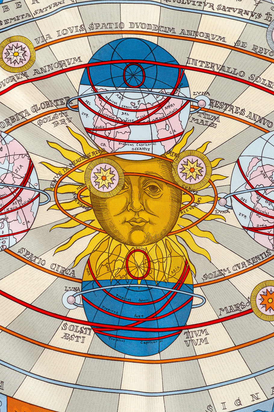 Astrology wheel scarf by Gucci print details @recessla