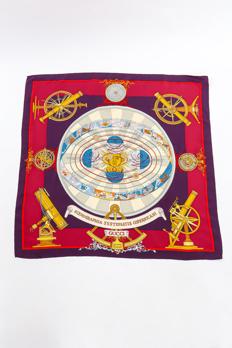 Astrology wheel scarf by Gucci flat lay shot. @recessla