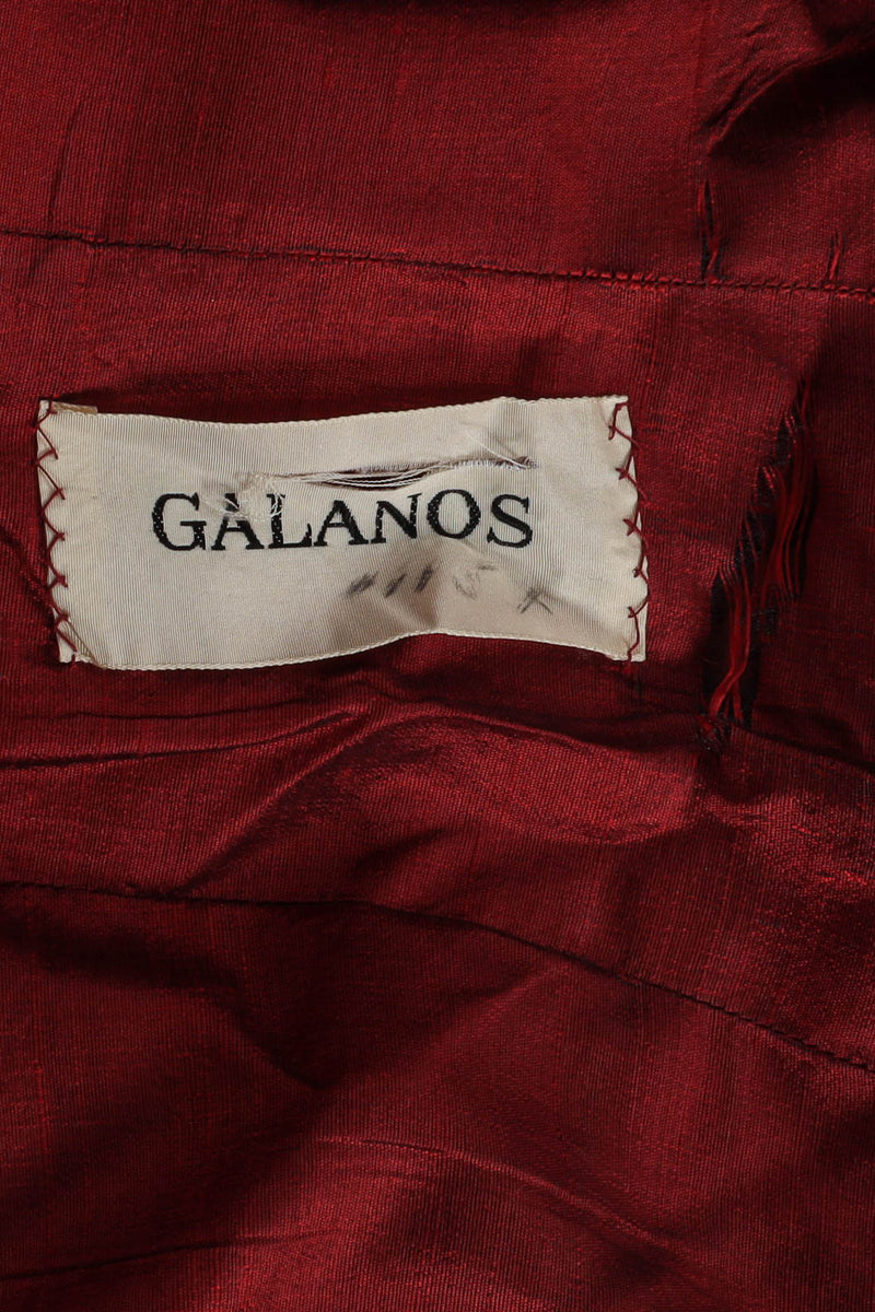 1960s Vintage Galanos Rose Print Cocktail Host Dress tag tear/reattached @ Recess LA