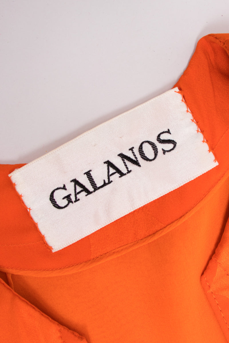 Galanos Vintage Textured Silk Damask Harlequin Dress