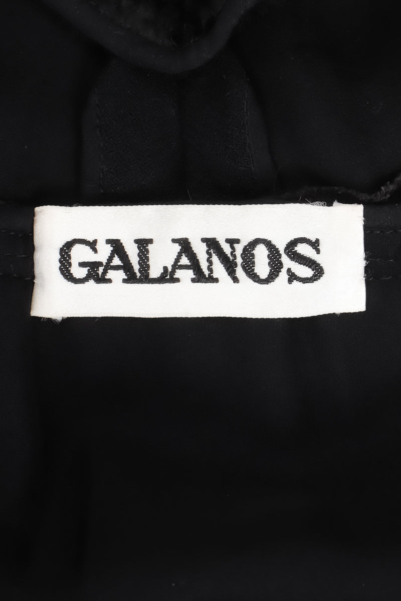 Vintage Galanos Scarf Tie Batwing Dress label at Recess Los Angeles