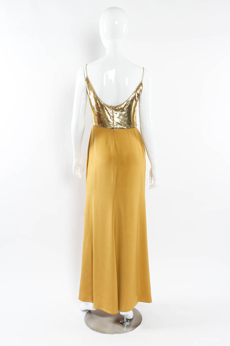 Vintage Galanos for Saks Fifth Avenue Tinsel Slip Dress mannequin back @ Recess Los Angeles