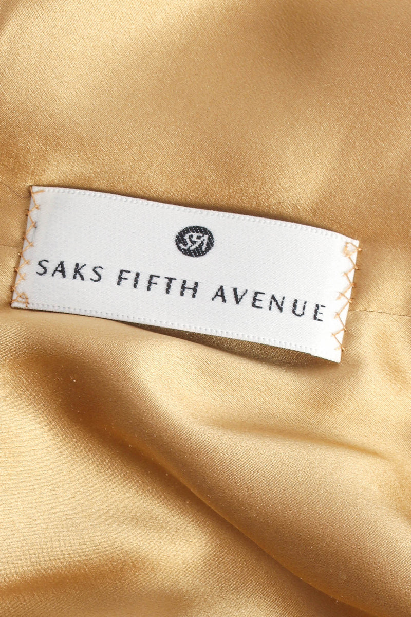 Vintage Galanos for Saks Fifth Avenue Tinsel Slip Dress saks tag @ Recess Los Angeles